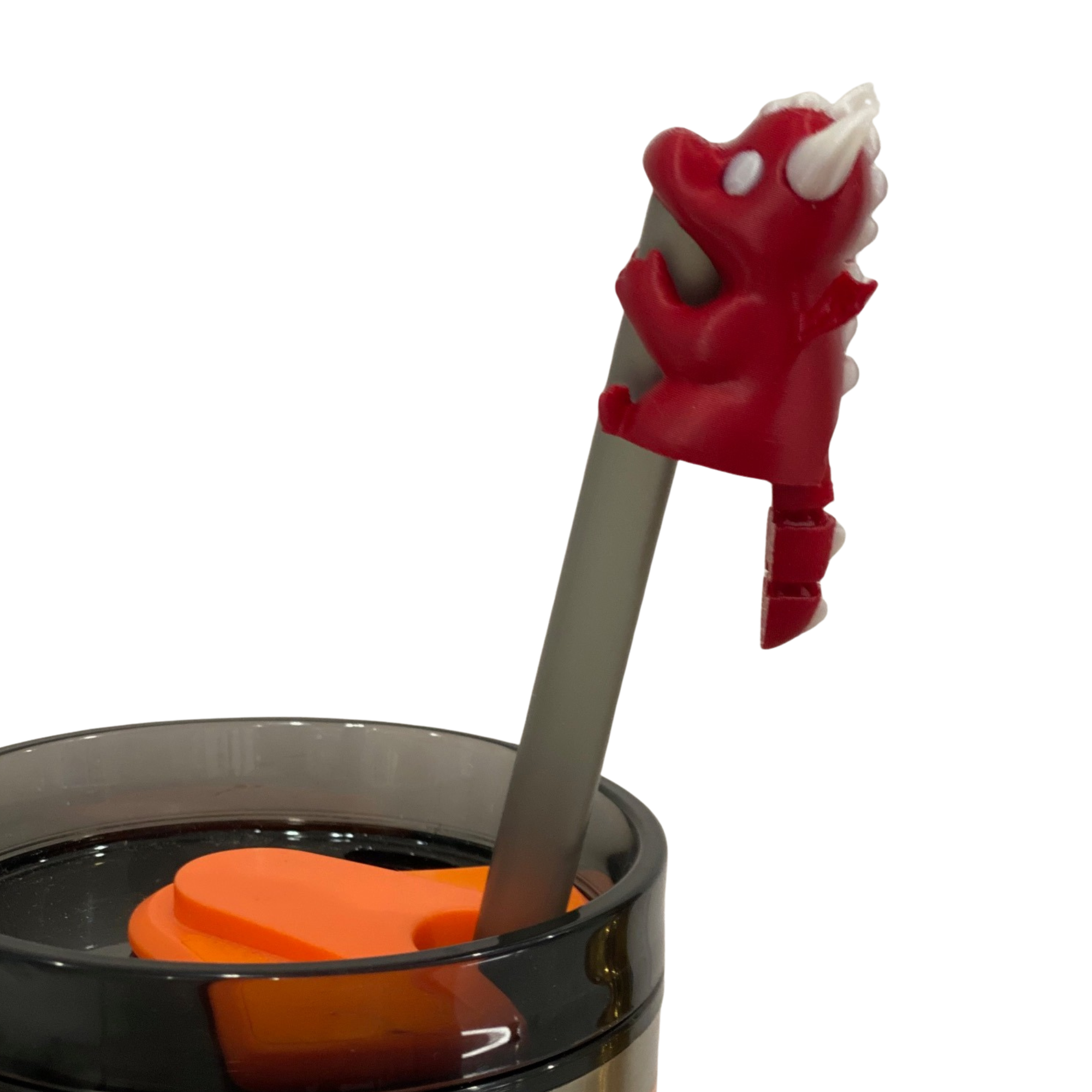 3-Pack Straw Toppers + Cup Charms Set – Cute 3D Printed Animals – Random Colors – Fits Stanley/Yeti Straws