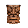 2 Pack Tiki Mug Holder for Party Cups – 3D Printed Tiki Drink Cup Holder Decor