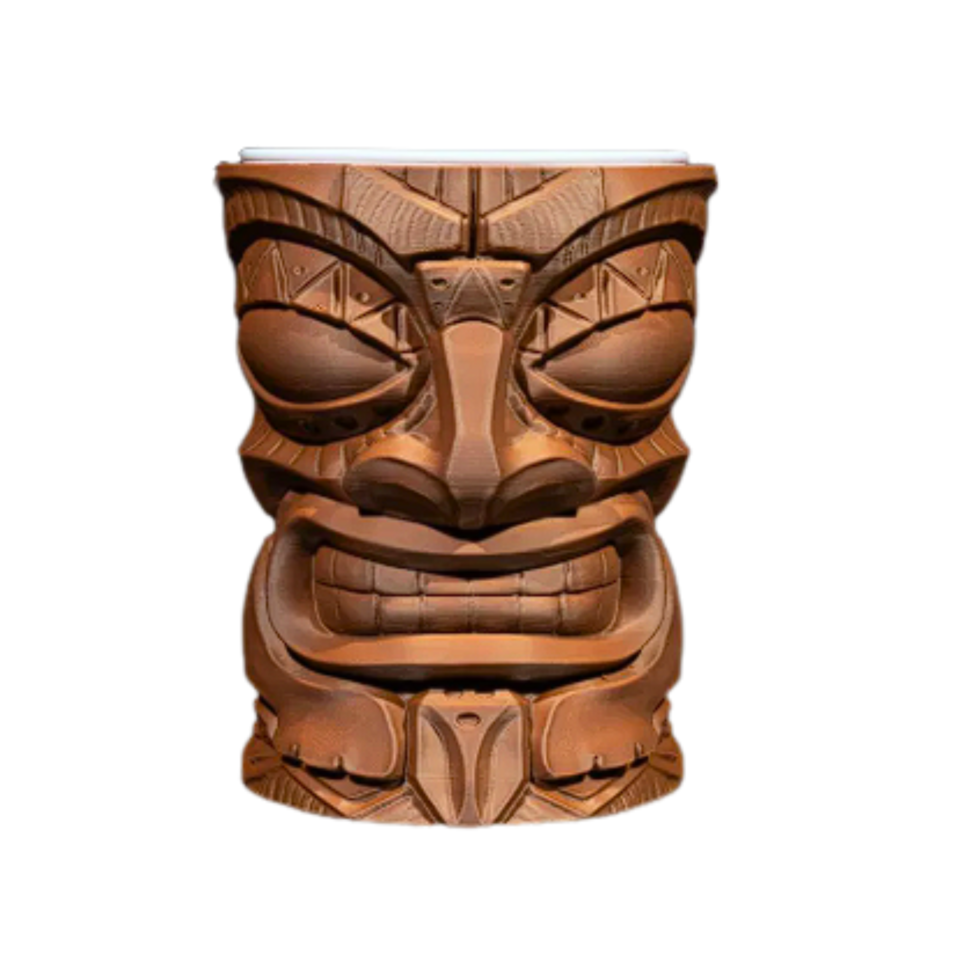 2 Pack Tiki Mug Holder for Party Cups – 3D Printed Tiki Drink Cup Holder Decor