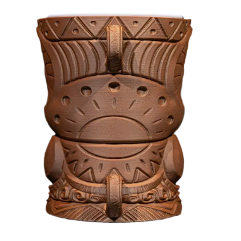 2 Pack Tiki Mug Holder for Party Cups – 3D Printed Tiki Drink Cup Holder Decor