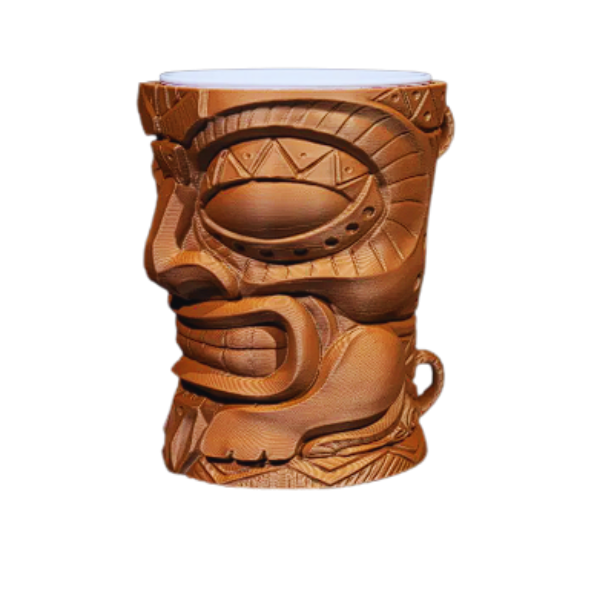 2 Pack Tiki Mug Holder for Party Cups – 3D Printed Tiki Drink Cup Holder Decor