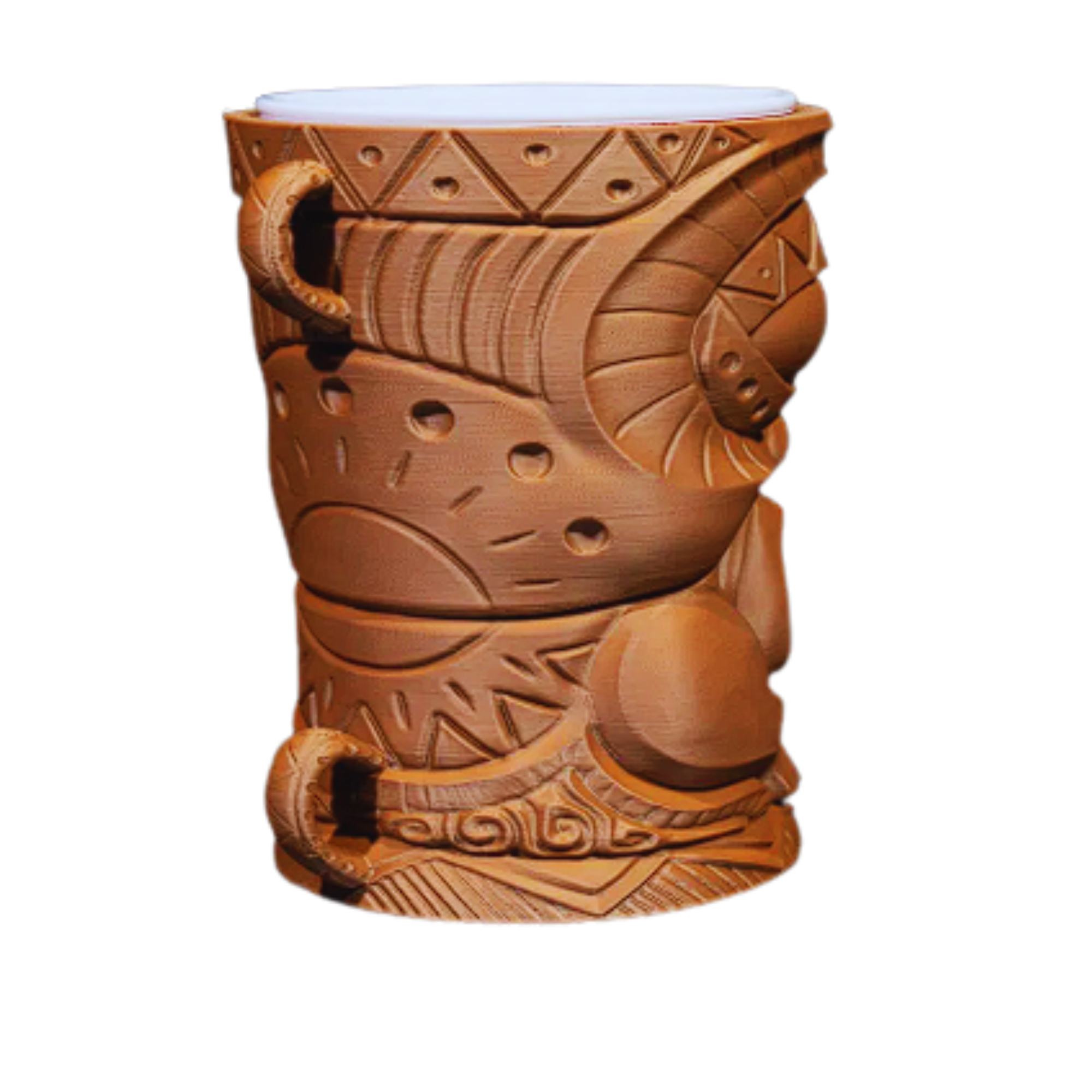 2 Pack Tiki Mug Holder for Party Cups – 3D Printed Tiki Drink Cup Holder Decor