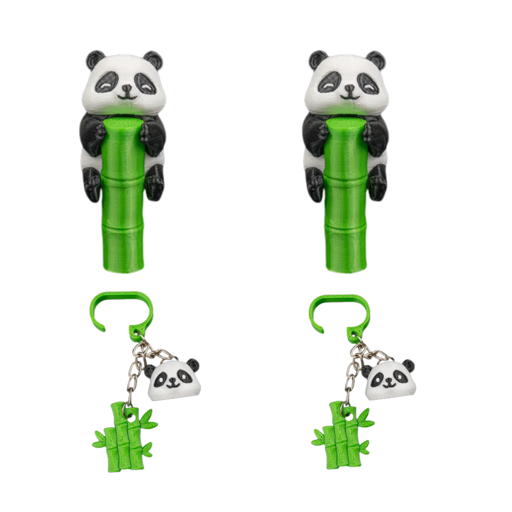 2 Pack Panda Straw Topper – Reusable Straw Cover Caps – Cute Cup Accessory