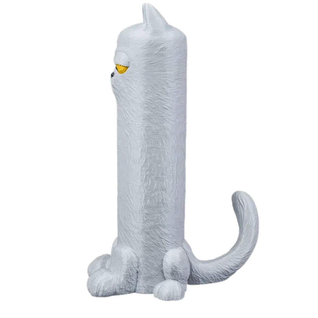 Cute Cat Toilet Paper Holder – 3D Printed Bathroom Decor – Funny Tissue Roll Stand