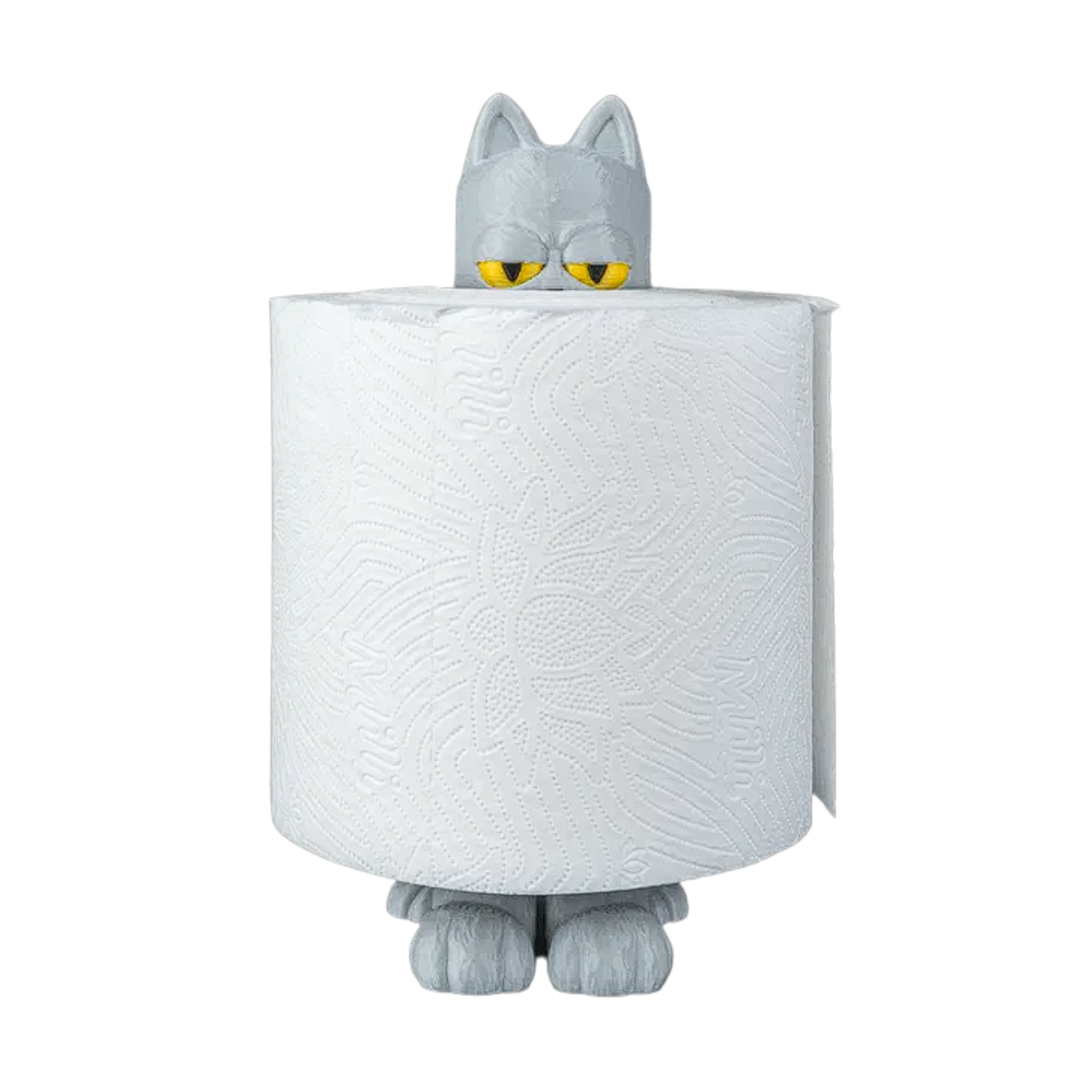 Cute Cat Toilet Paper Holder – 3D Printed Bathroom Decor – Funny Tissue Roll Stand