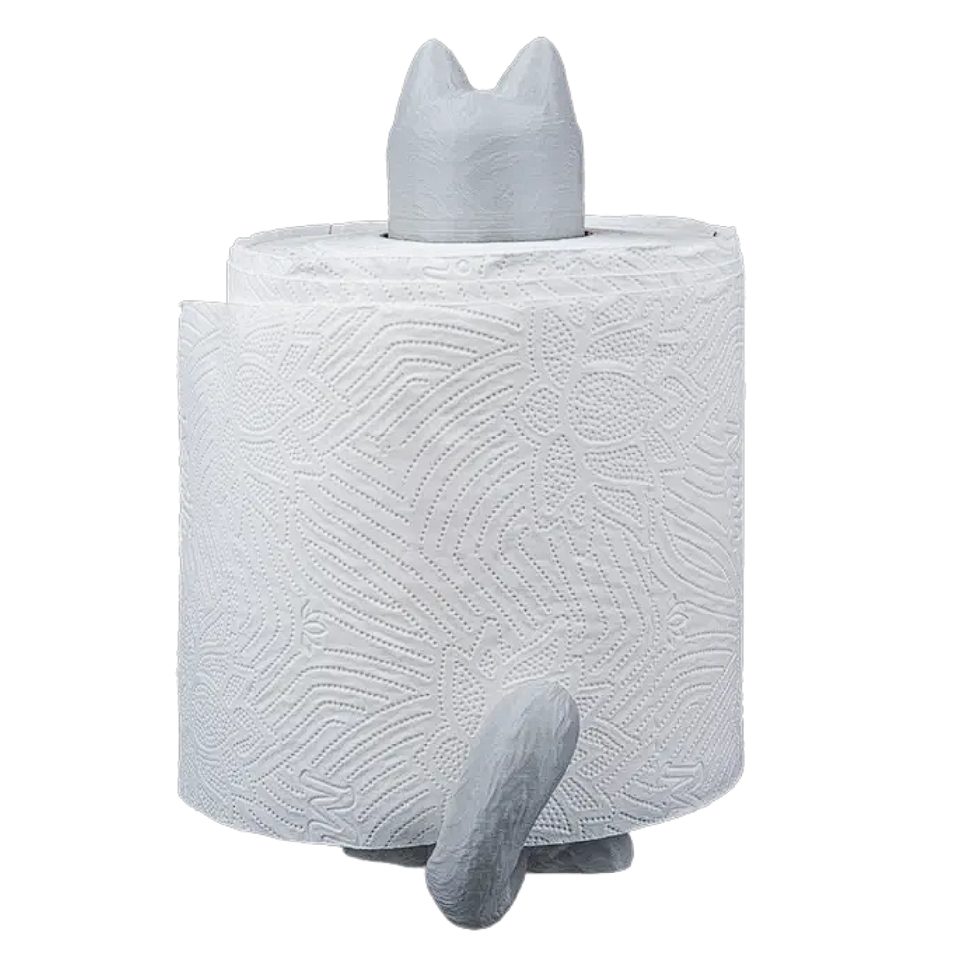 Cute Cat Toilet Paper Holder – 3D Printed Bathroom Decor – Funny Tissue Roll Stand