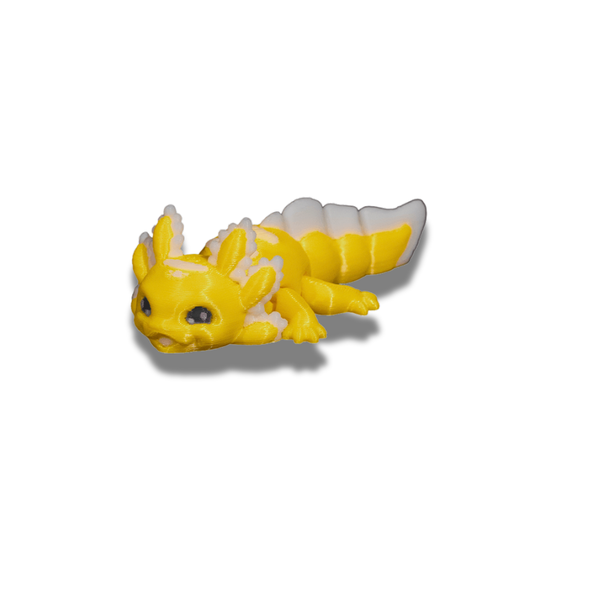 3D Printed Axolotl Figurine – Mini Articulated Desk Decor Set of 9 – Random Colors
