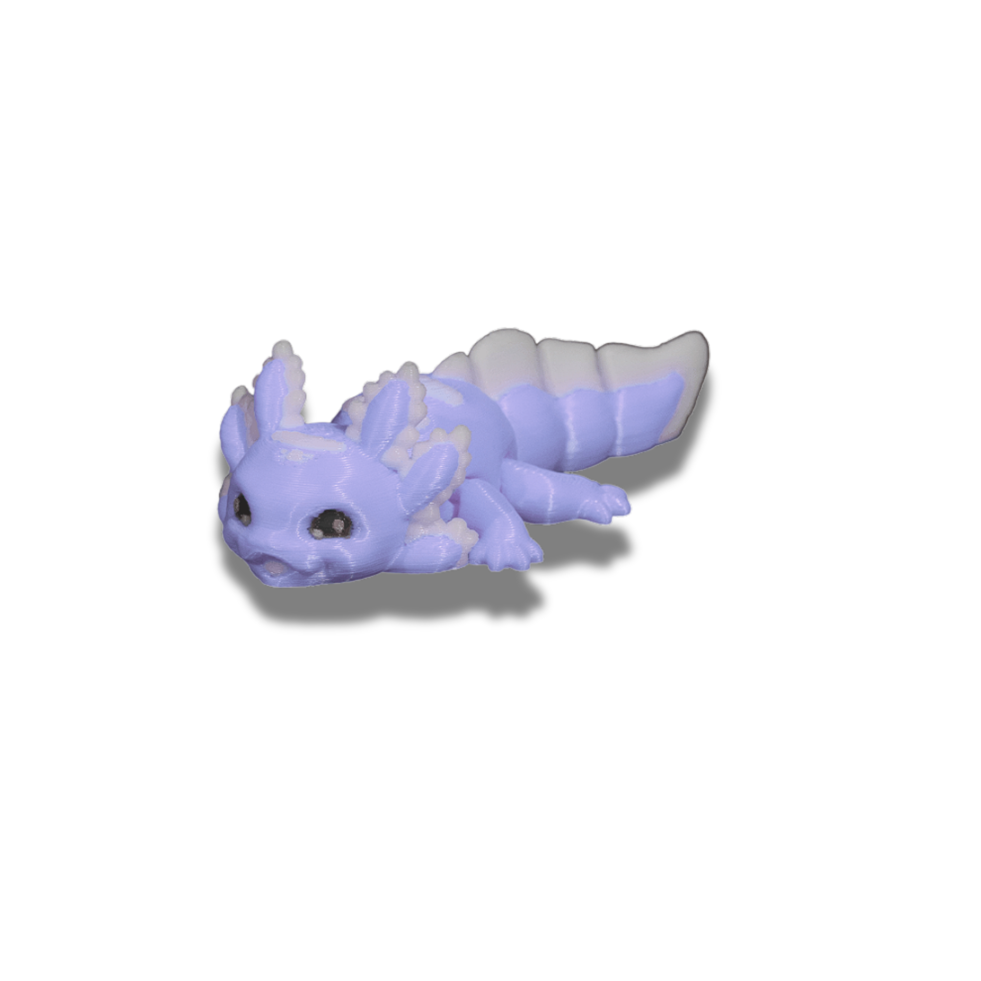 3D Printed Axolotl Figurine – Mini Articulated Desk Decor Set of 9 – Random Colors