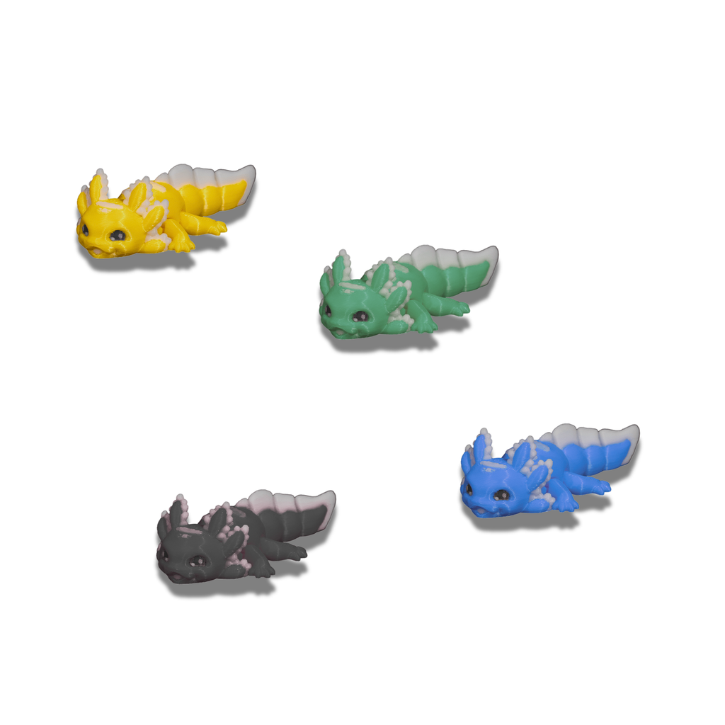 3D Printed Figurine Set (12 pcs) – Desk Decor – Solid Color