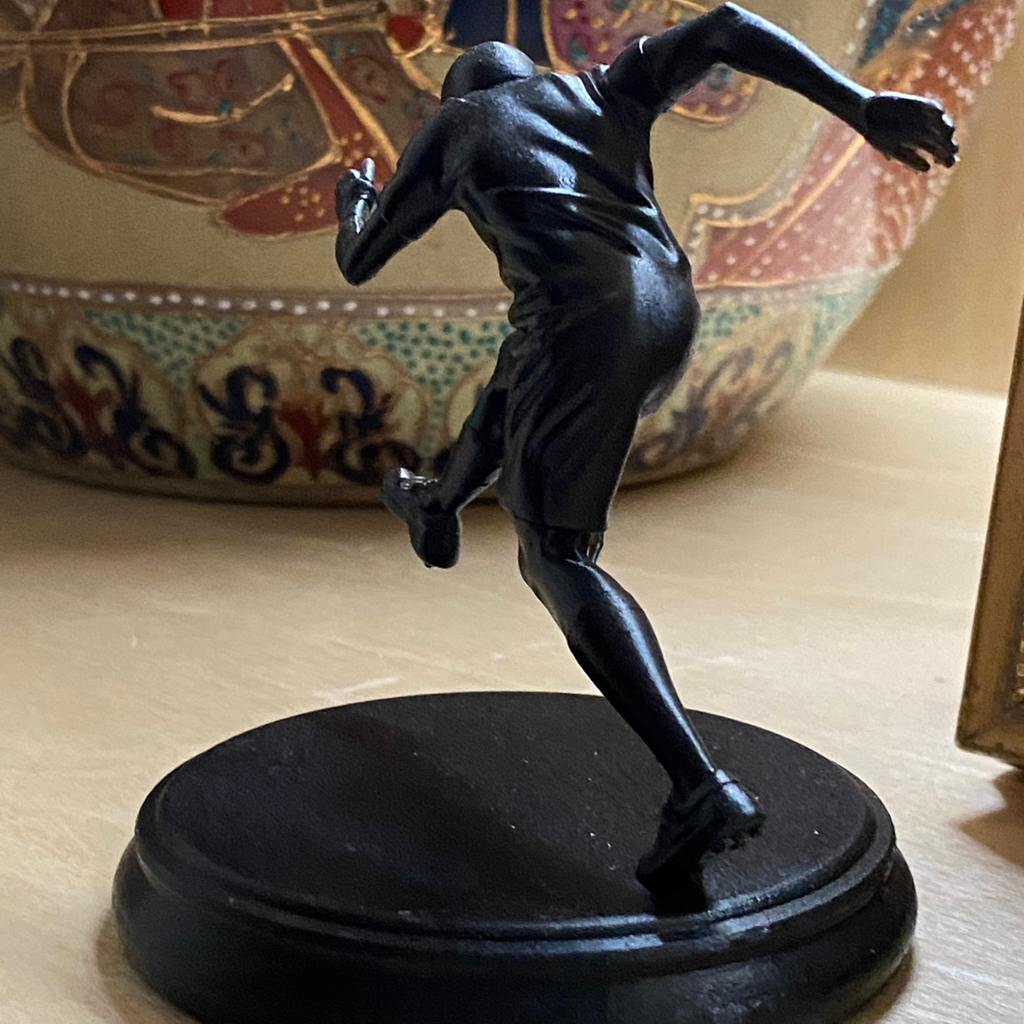BuildInk Soccer Player Figurine – 3D Printed Football Athlete Statue – 3 Inch Sports Desk Decor Collectible – Soccer Gift for Fans