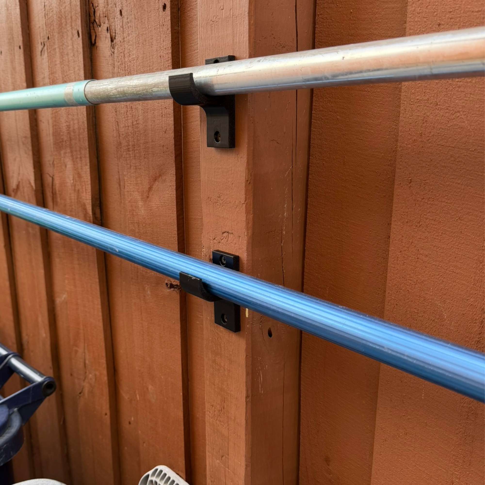 Pool Pole Holder Wall Mount – 2 Pack – Heavy Duty Tool Organizer for Pool Cleaning Equipment – Fits Standard Poles – Indoor/Outdoor Storage