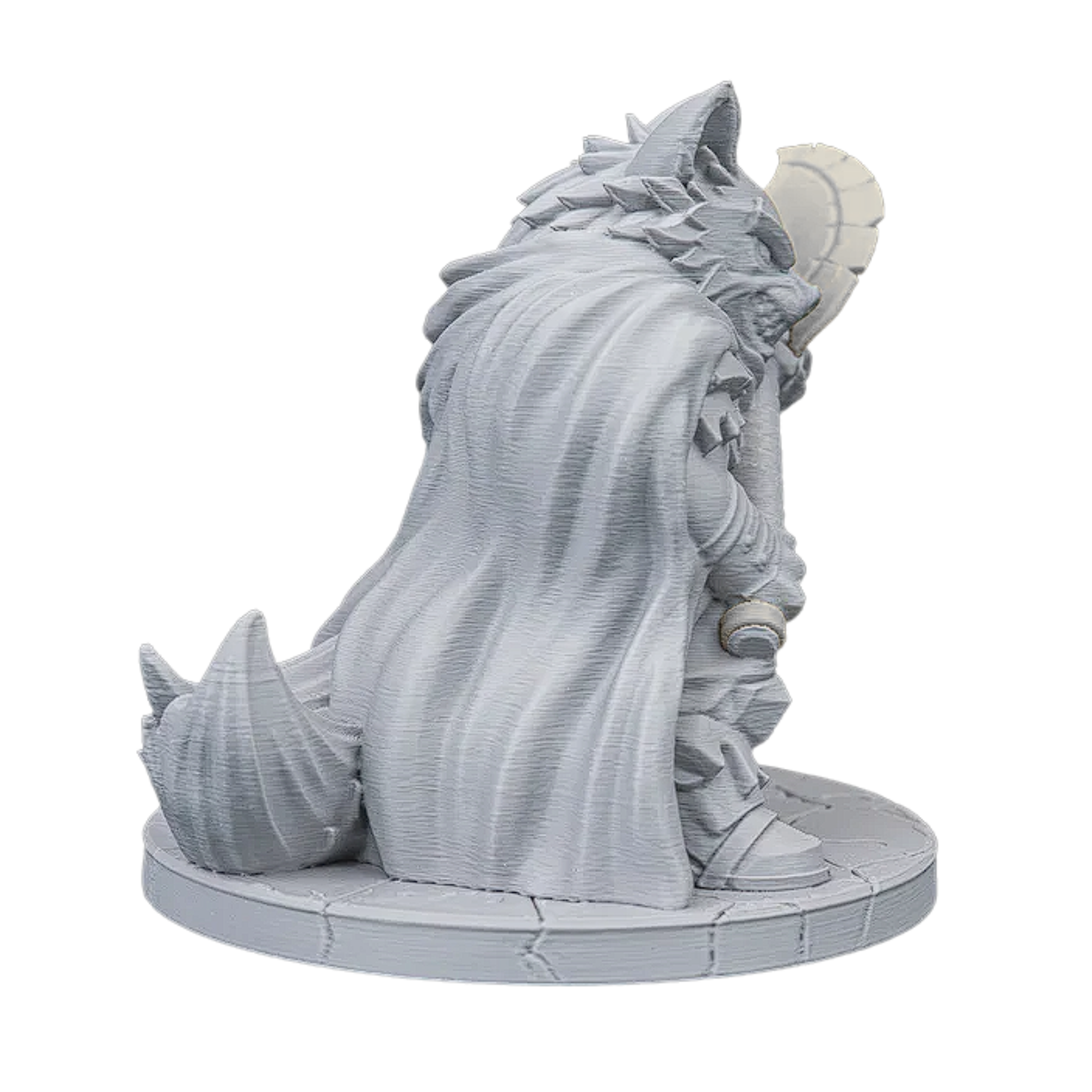 75mm Fantasy Wolf Warrior Resin Statue Unpainted Collectible Figure