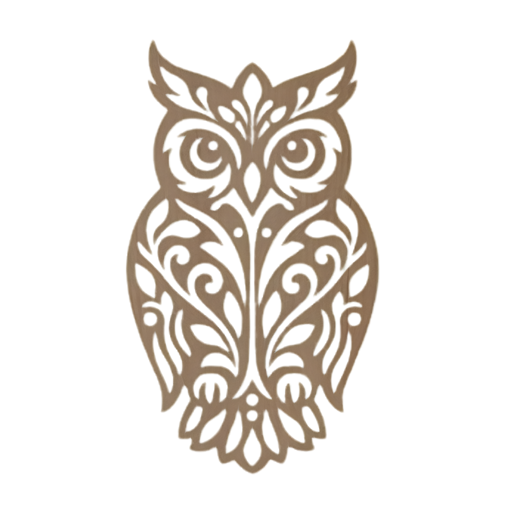 Laser Cut Owl Wall Art – 9.9" Wooden Cutout Decor – Classic Owl Sign Accent