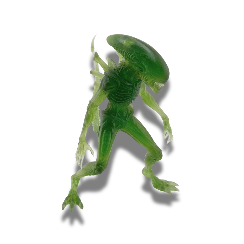 6 Inch Alien Xenomorph Figure Translucent Green Collectible Display Statue Sci-Fi Monster Decor
