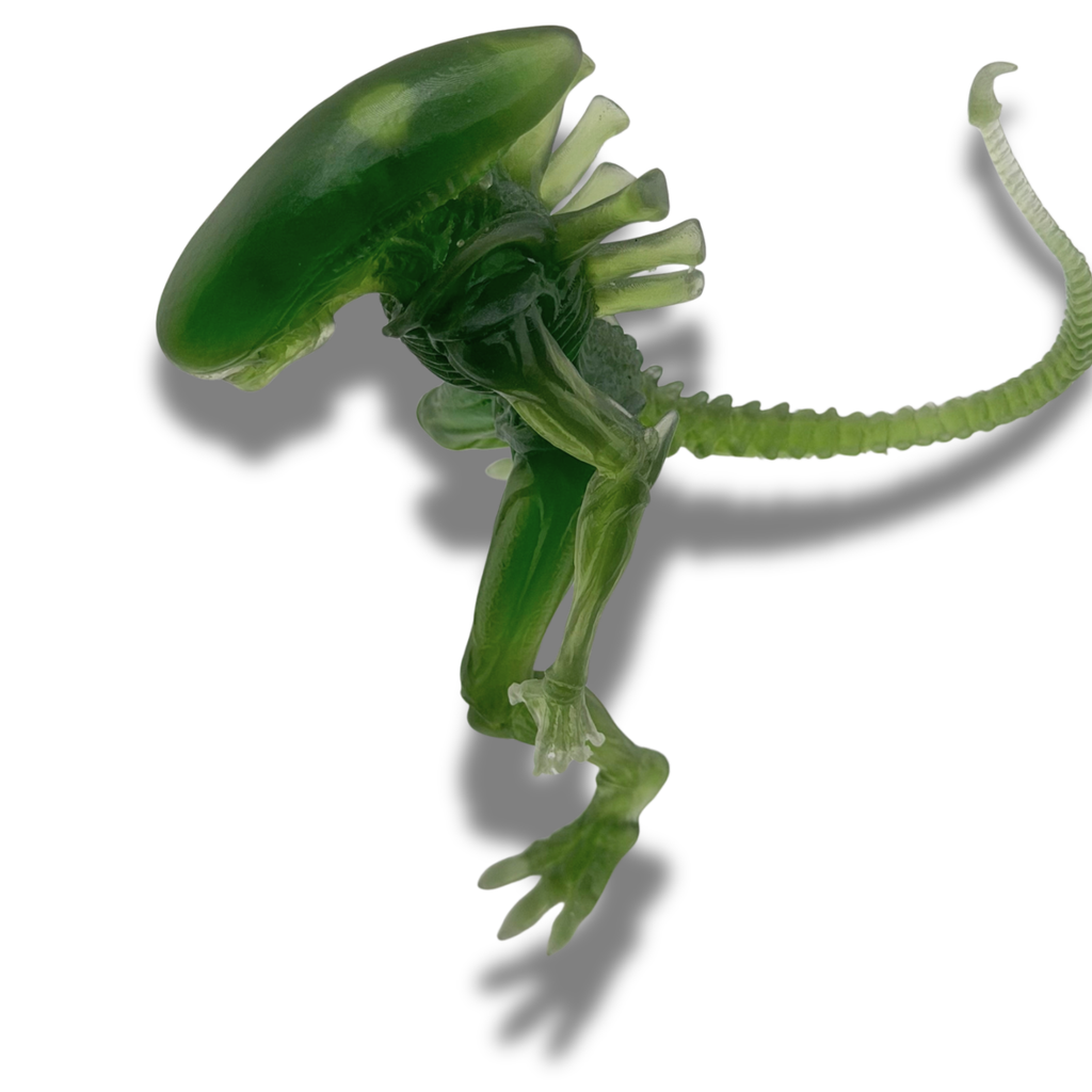 6 Inch Alien Xenomorph Figure Translucent Green Collectible Display Statue Sci-Fi Monster Decor