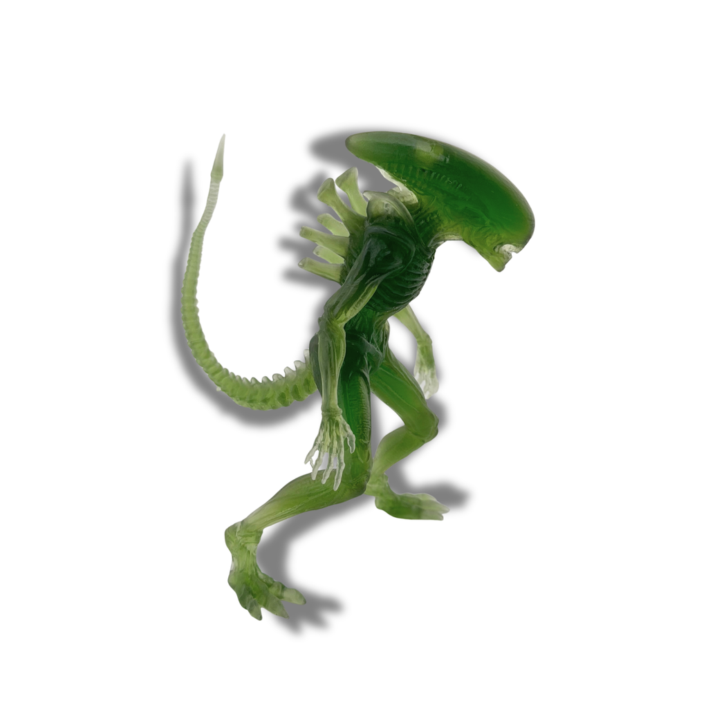 6 Inch Alien Xenomorph Figure Translucent Green Collectible Display Statue Sci-Fi Monster Decor