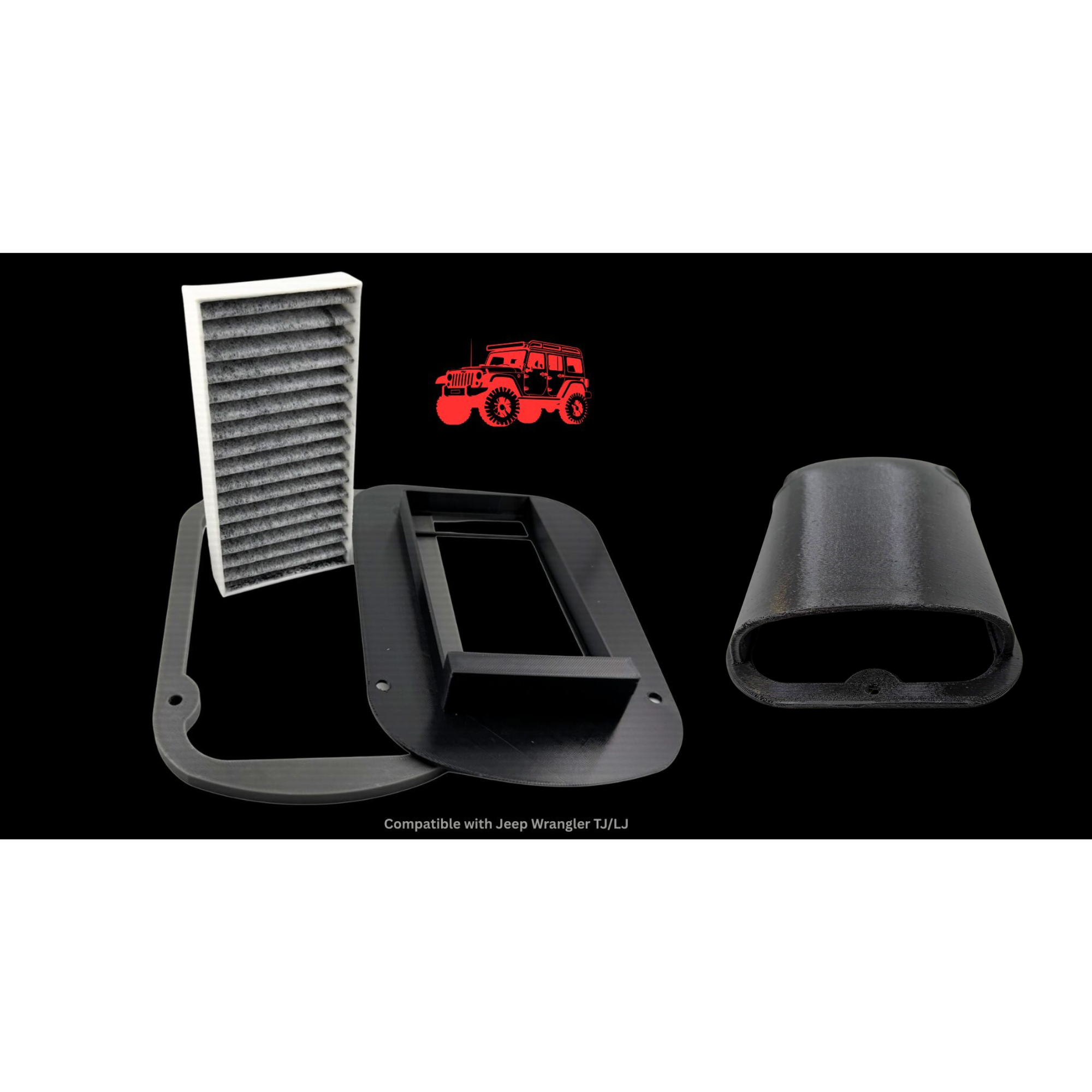 Jeep TJ LJ Cabin Air Filter Kit 1997-2006 w/ Filter & Intake Cover BuildInk