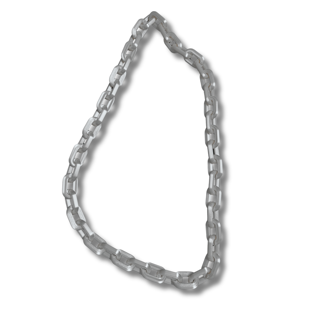 3D Printed Chunky Chain Necklace Gold Silver Custom Size Hip Hop Costume Chain
