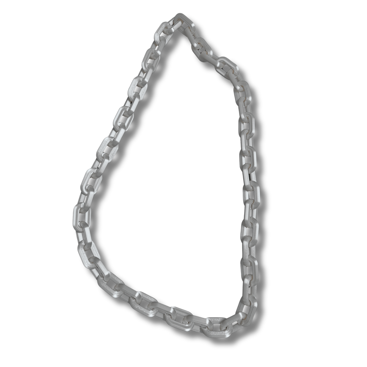 3D Printed Chunky Chain Necklace Gold Silver Custom Size Hip Hop Costume Chain