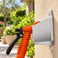 Garden Hose Nozzle Holder Wall Mount 3D Printed Outdoor Sprayer Rack