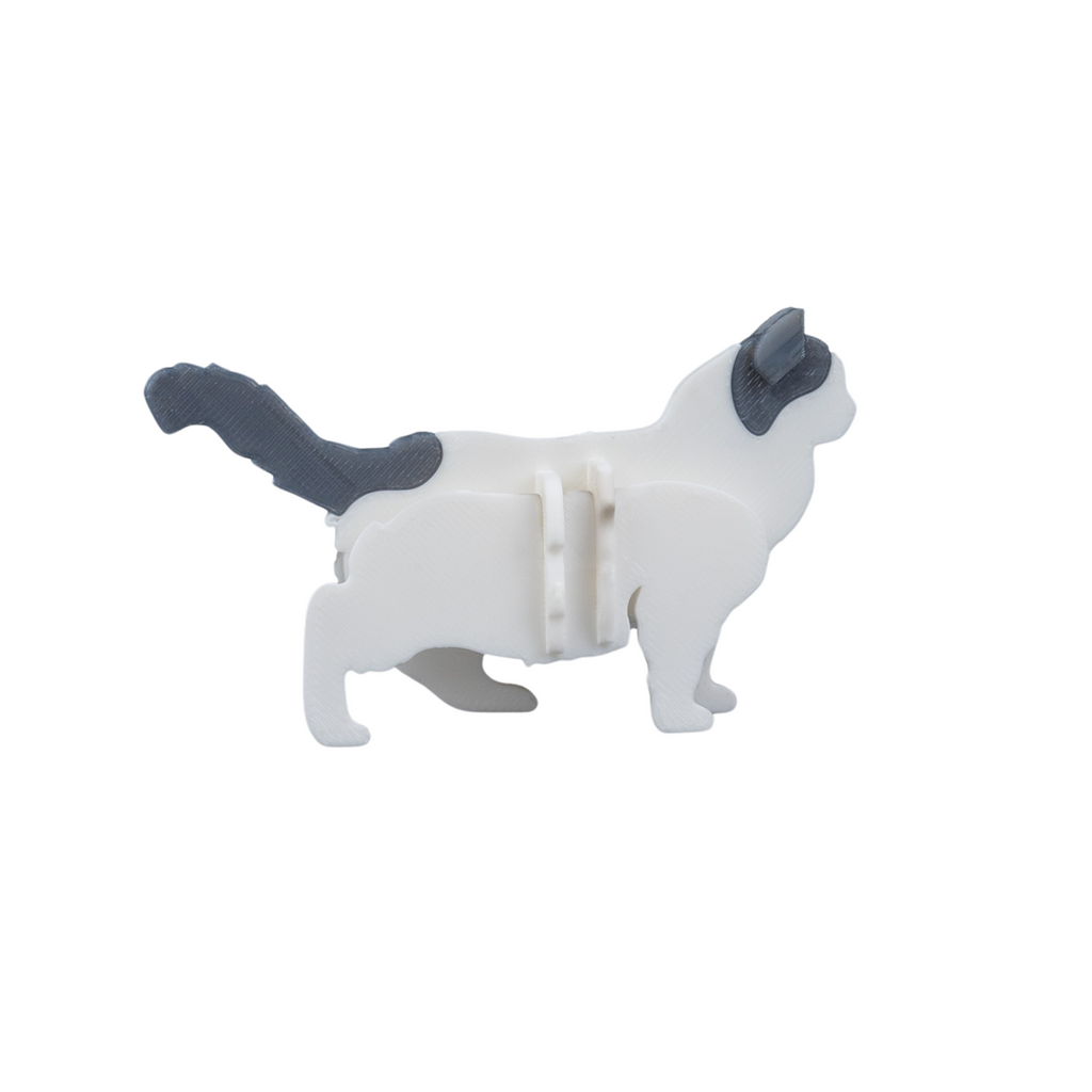 3D Printed Cat Kit - Set of 2 - Articulated PLA Model - DIY Puzzle & Unique Desk Decor