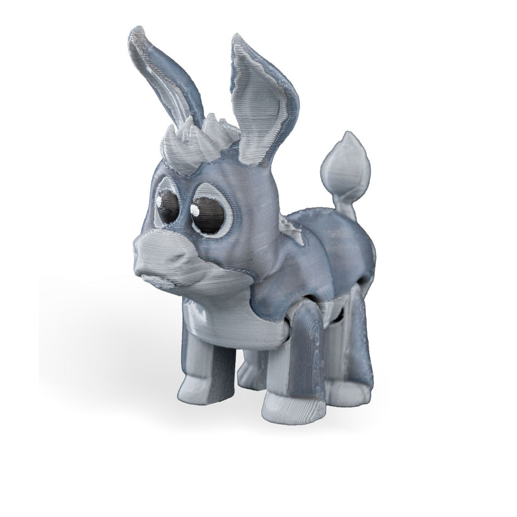 3D Printed Donkey Keychain – Articulated PLA Model – Cute and Collectible
