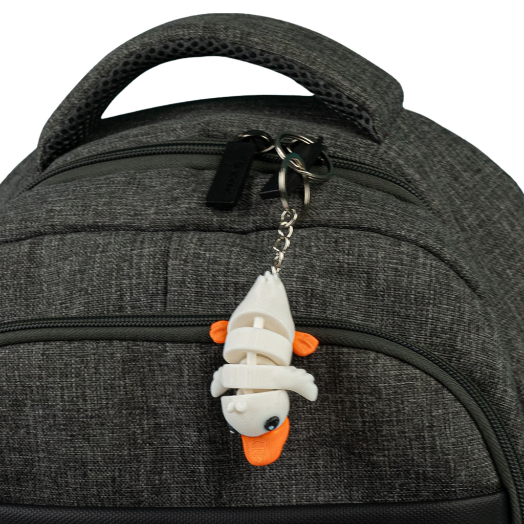 3D Printed Duck Keychain - Set of 2 - Articulated PLA Model - Cute and Collectible