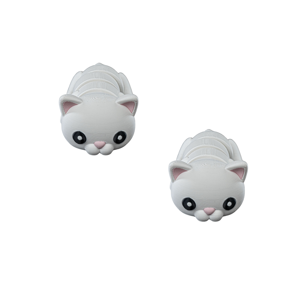 3D Printed Articulated Cat Keychains (2-Pack) | Flexible & Fun