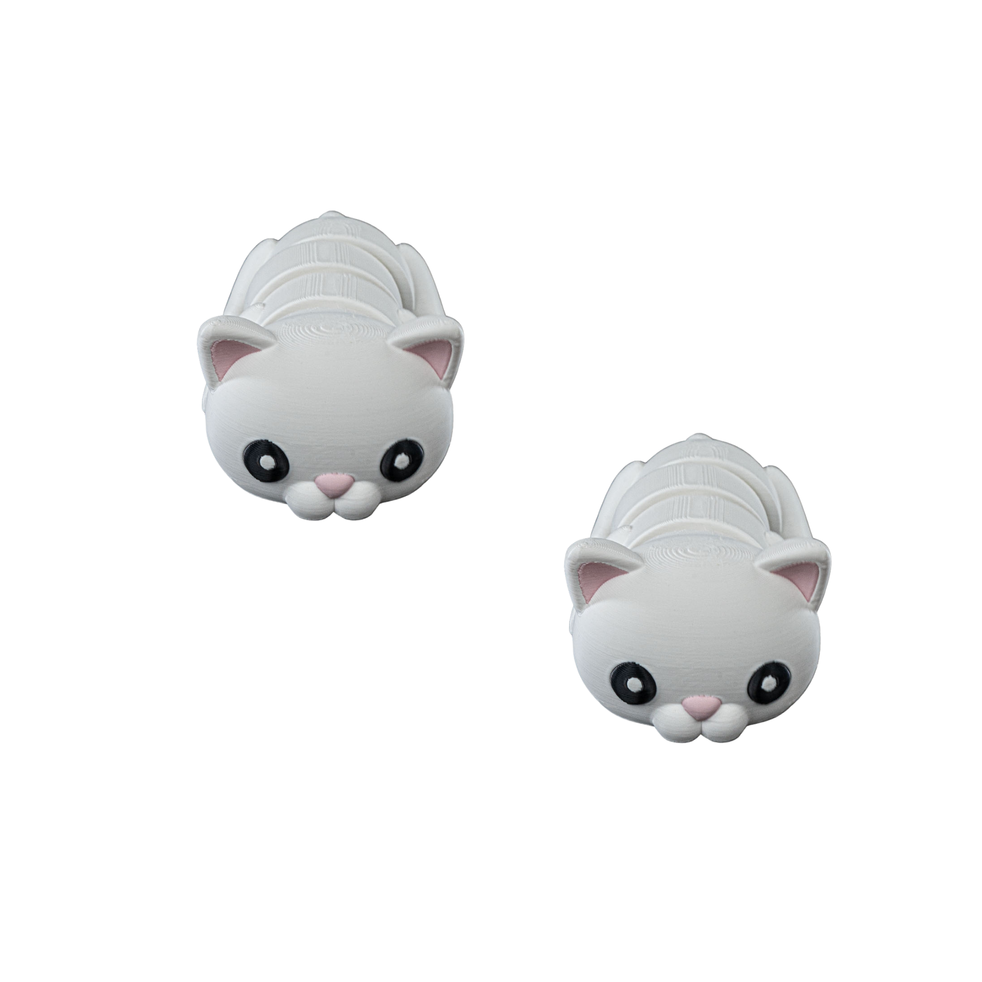 3D Printed Articulated Cat Keychains (2-Pack) | Flexible & Fun