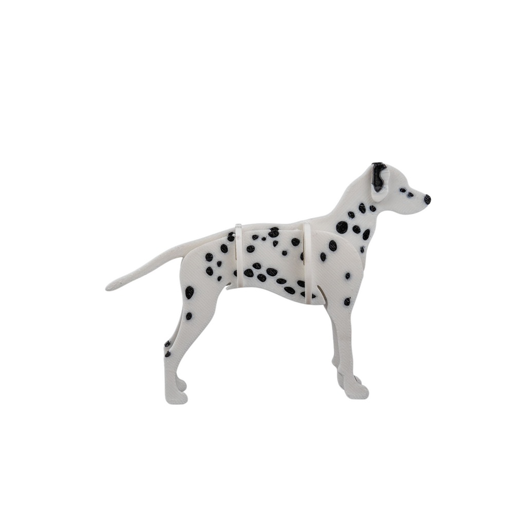 3D Printed Dalmatian Kit - Set of 2 - Articulated PLA Model - DIY Puzzle & Unique Desk Decor