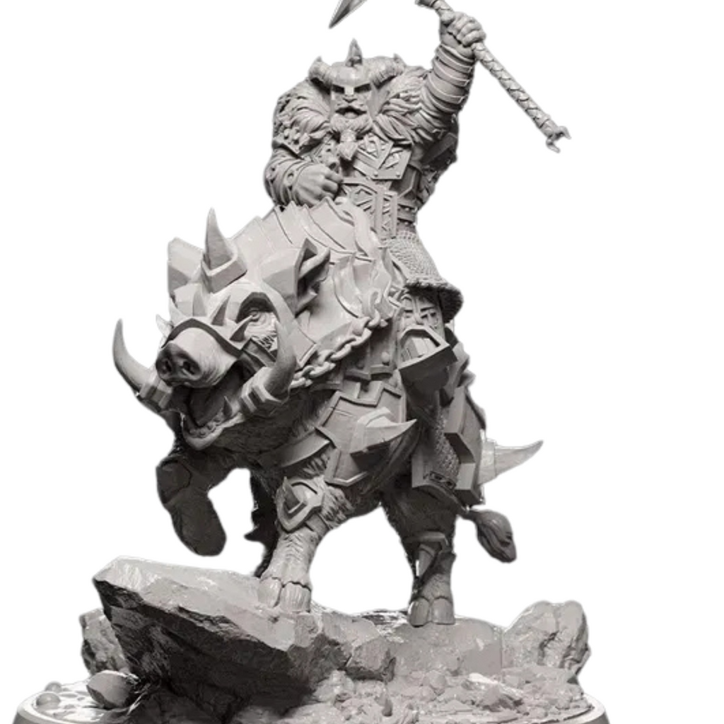 3D Printed Fantasy Miniature - High Detail Resin Model - 32mm / 75mm Unpainted