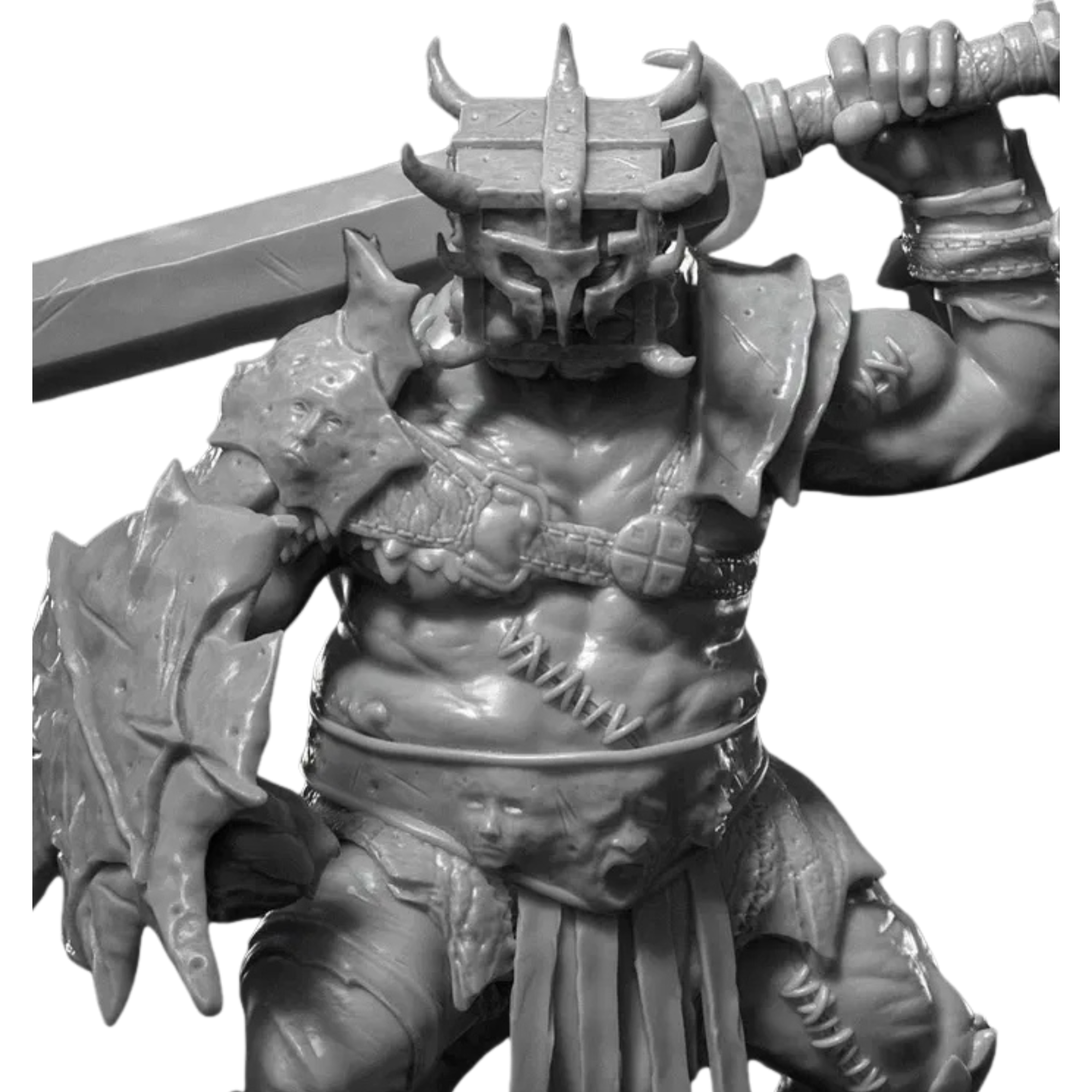 Warlord Orc Champion – 32mm & 75mm Miniature for Tabletop RPGs