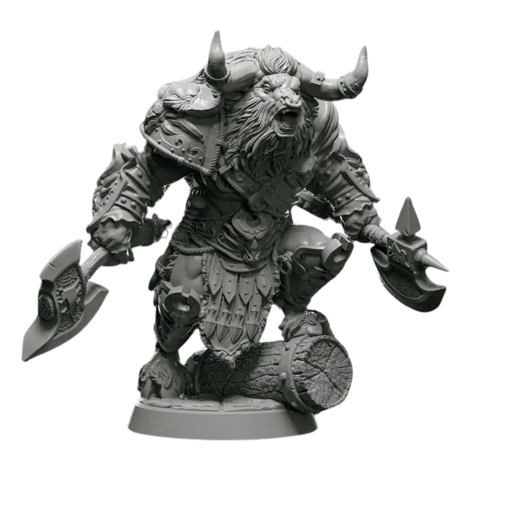 🔥 3D Printed Minotaur Warrior – 32mm & 75mm – Tabletop RPG & Collectible Display Miniature