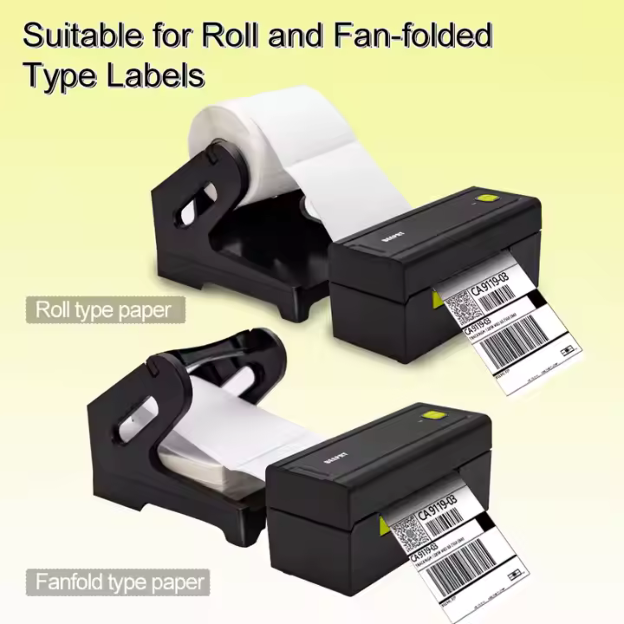 Universal Label Holder,Compatible with Roll & Fan-Fold Labels