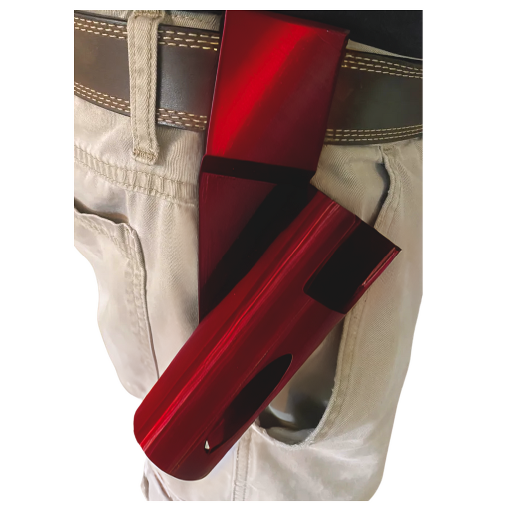 Belt Clip Fishing Rod Holder - 3D Printed PETG Red