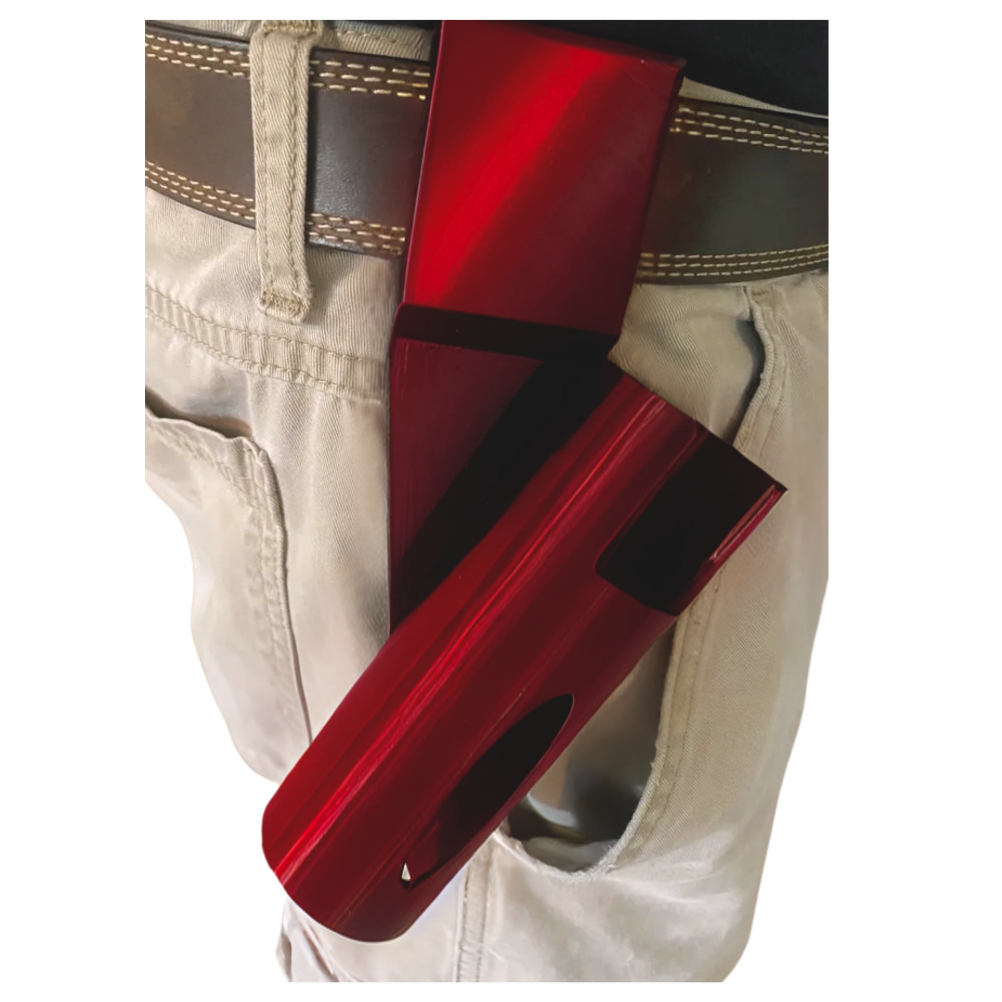 Belt Clip Fishing Rod Holder - 3D Printed PETG Red