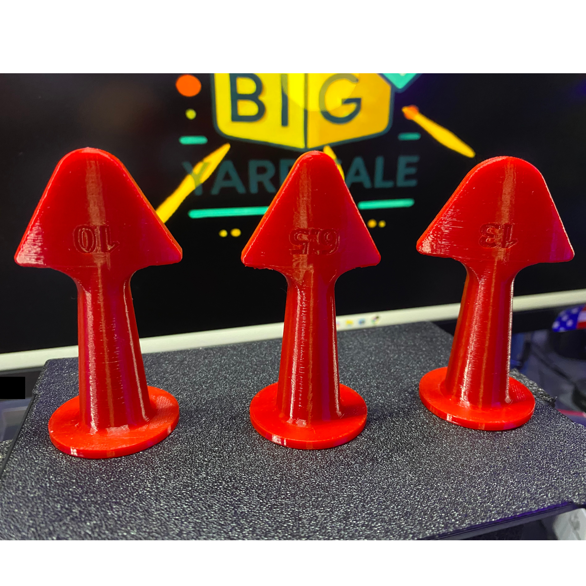 3PCS 3D Printed Caulking Tool Set - PETG Red | Sizes: 6.5R, 10R, 13R