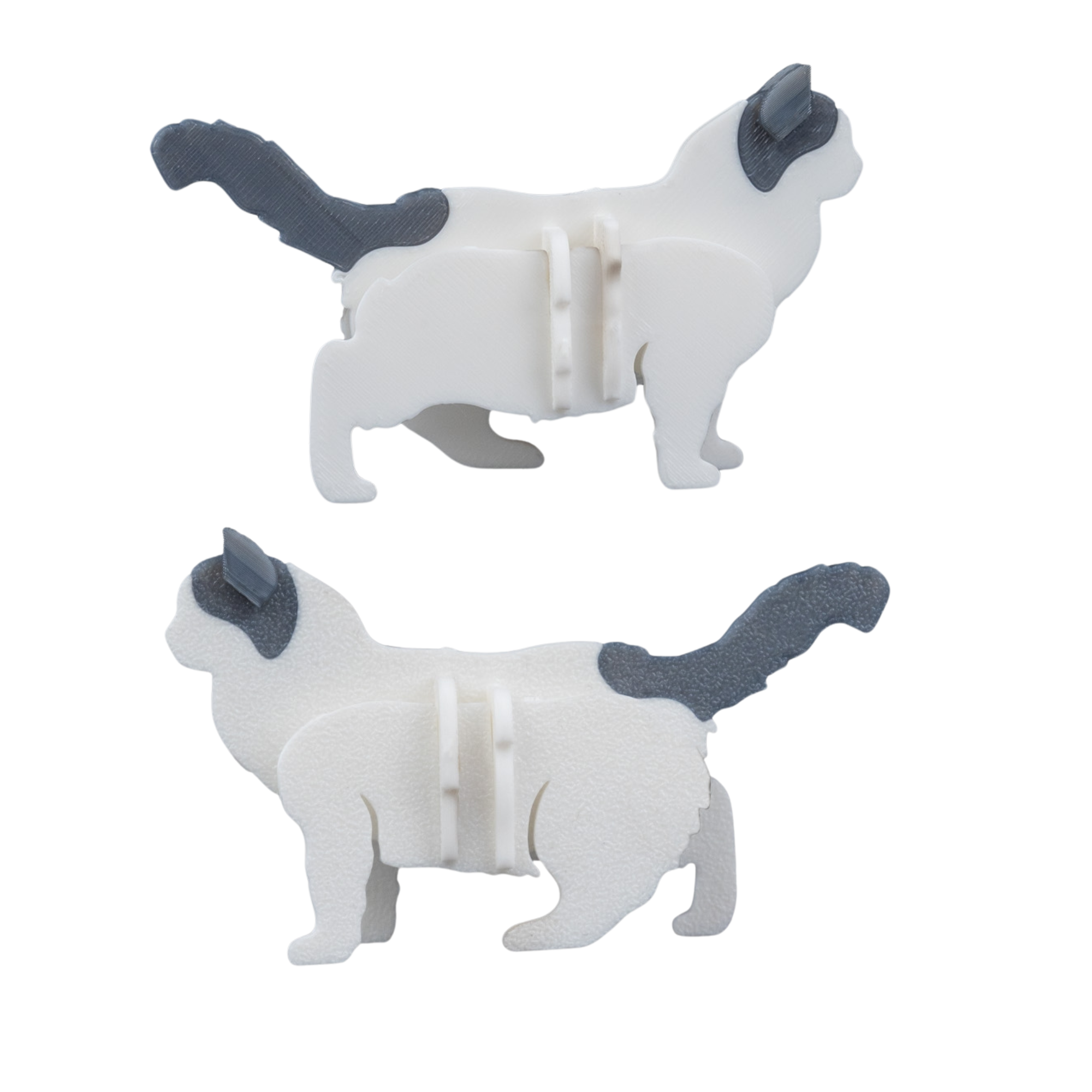 3D Printed Cat Kit - Set of 2 - Articulated PLA Model - DIY Puzzle & Unique Desk Decor