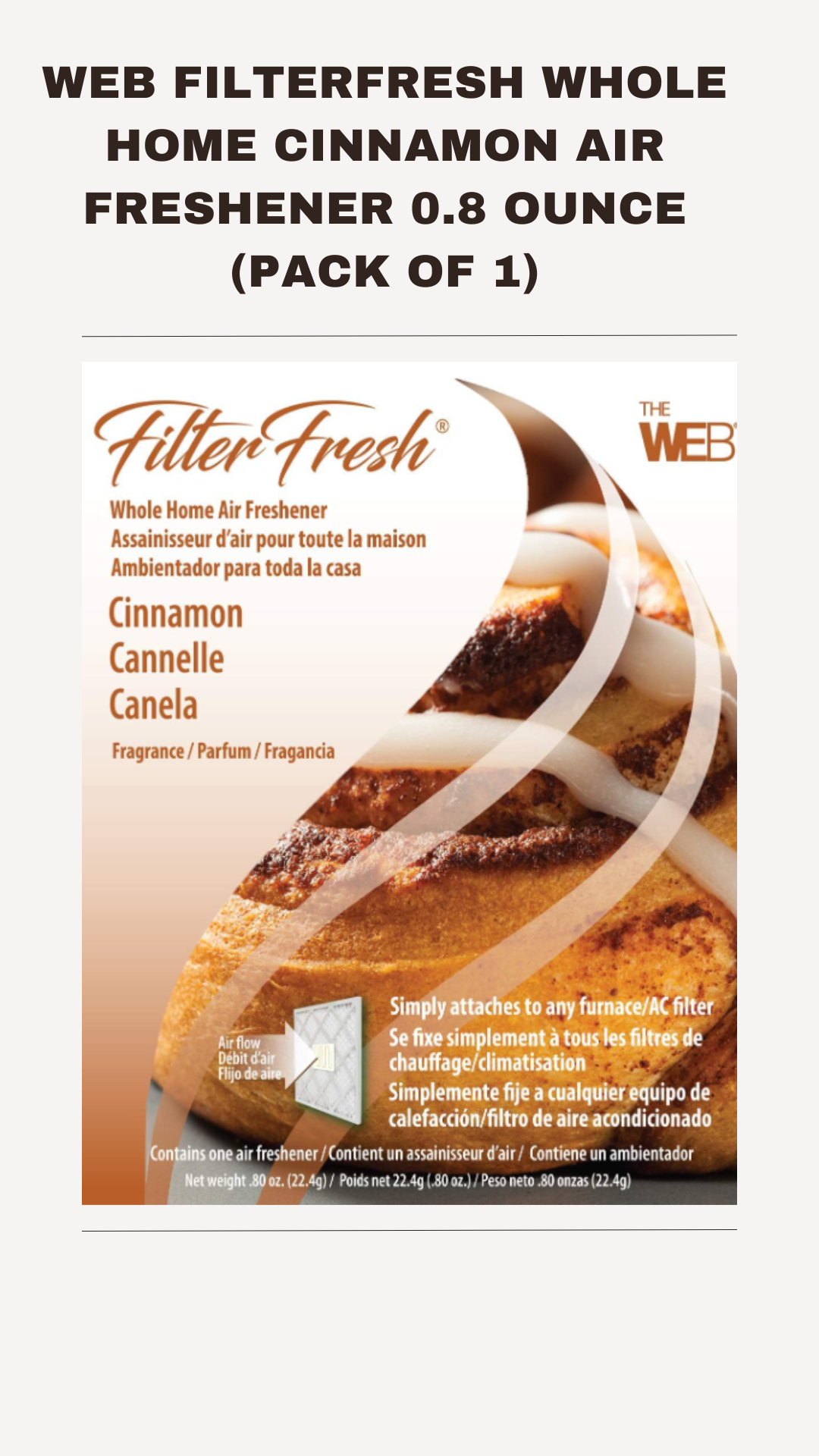Filter Fresh Whole Home Air Freshener Cinnamon 0.8 oz