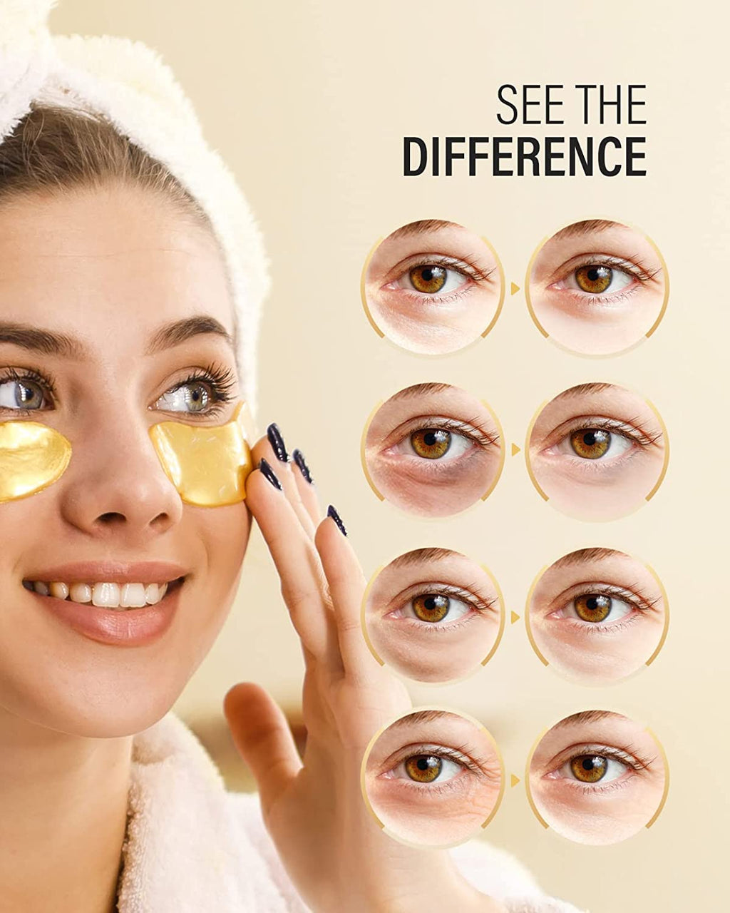 Eye Masks for Dark Circles and Puffiness, Collagen Skin Care Products 25 Pair (Pack of 1)