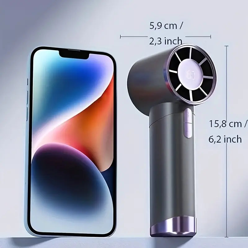 💨 Mini Handheld Cordless Fan – Pocket-Sized Power for On-the-Go Cooling!