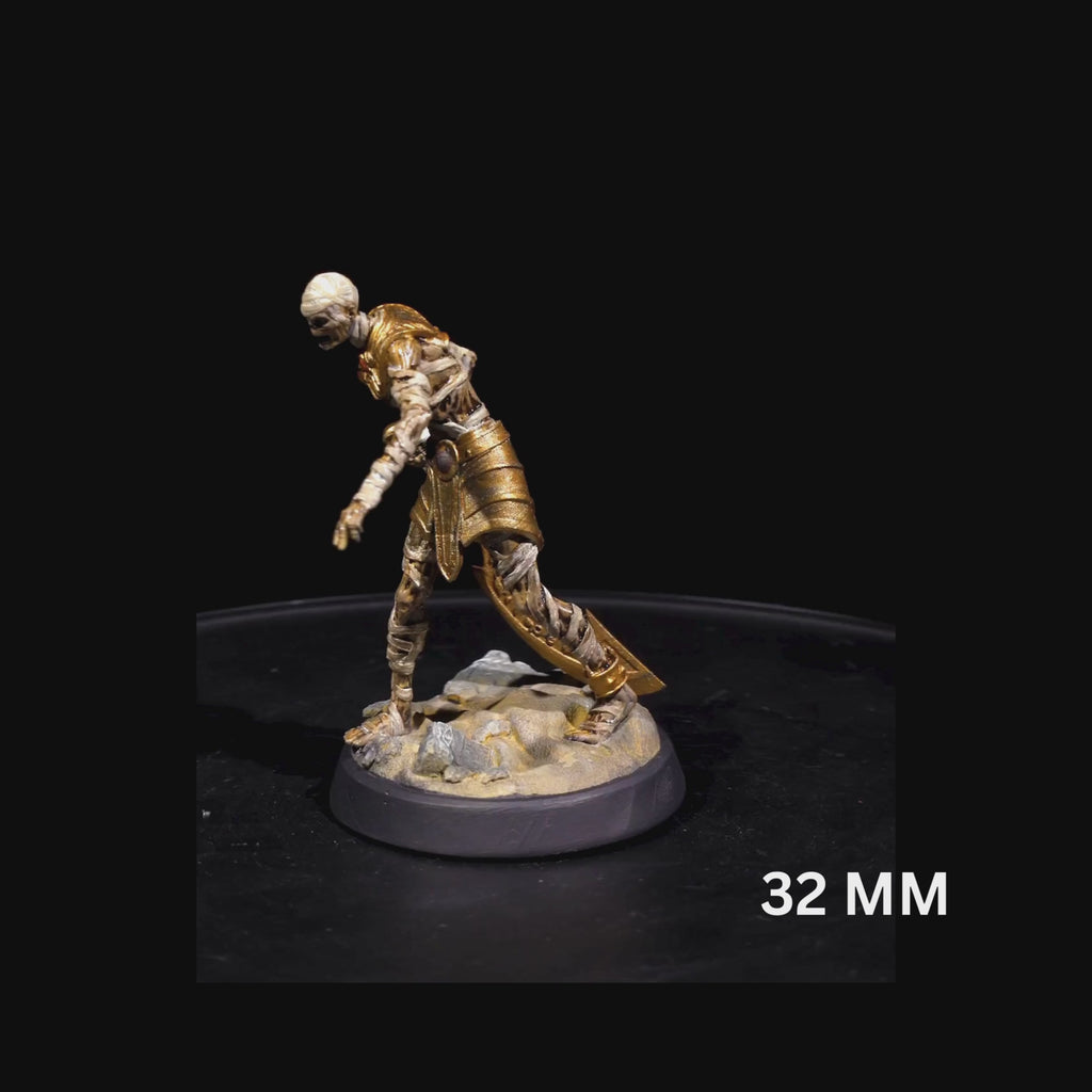 Ancient Undead Warriors Miniature Set – 32mm Scale for Tabletop RPGs