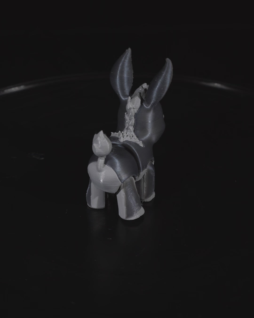 3D Printed Donkey Keychain – Articulated PLA Model – Cute and Collectible