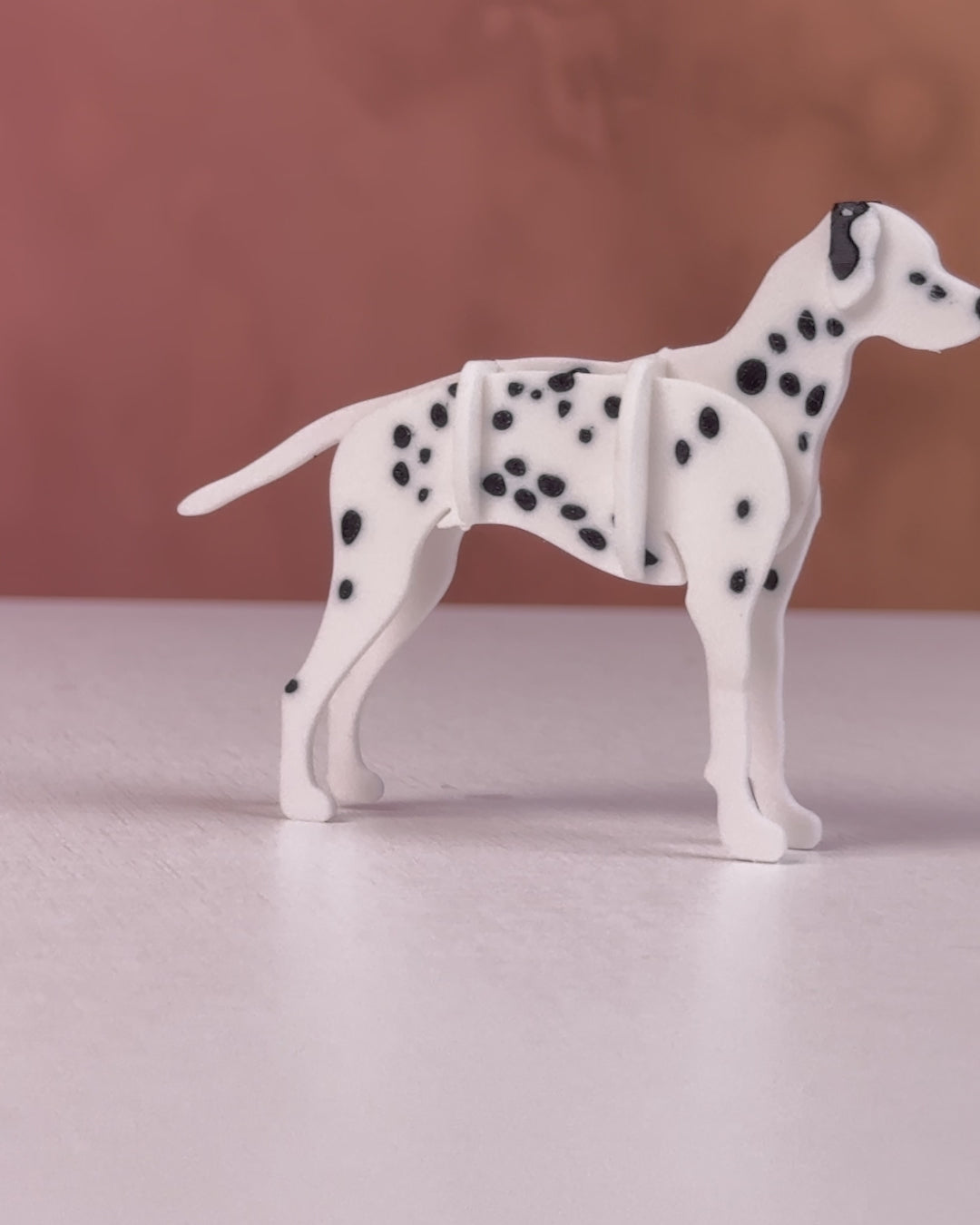 3D Printed Dalmatian Kit - Set of 2 - Articulated PLA Model - DIY Puzzle & Unique Desk Decor