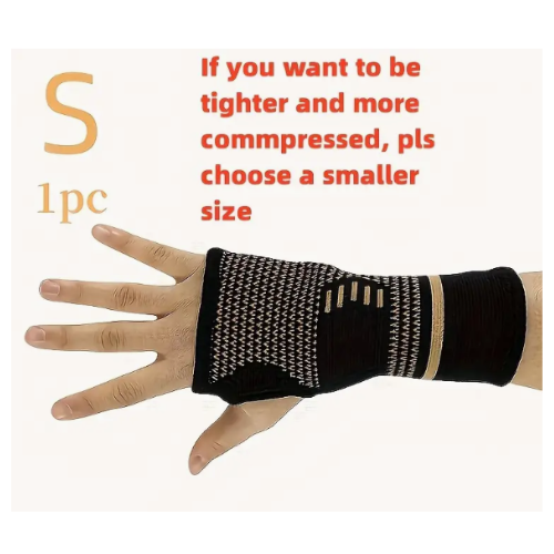 Copper Wrist Compression Sleeves, Comfortable and Breathable for Arthritis, Tendonitis, Sprains, Workout, Carpal Tunnel, Wrist Support for Women and Men (Pair)